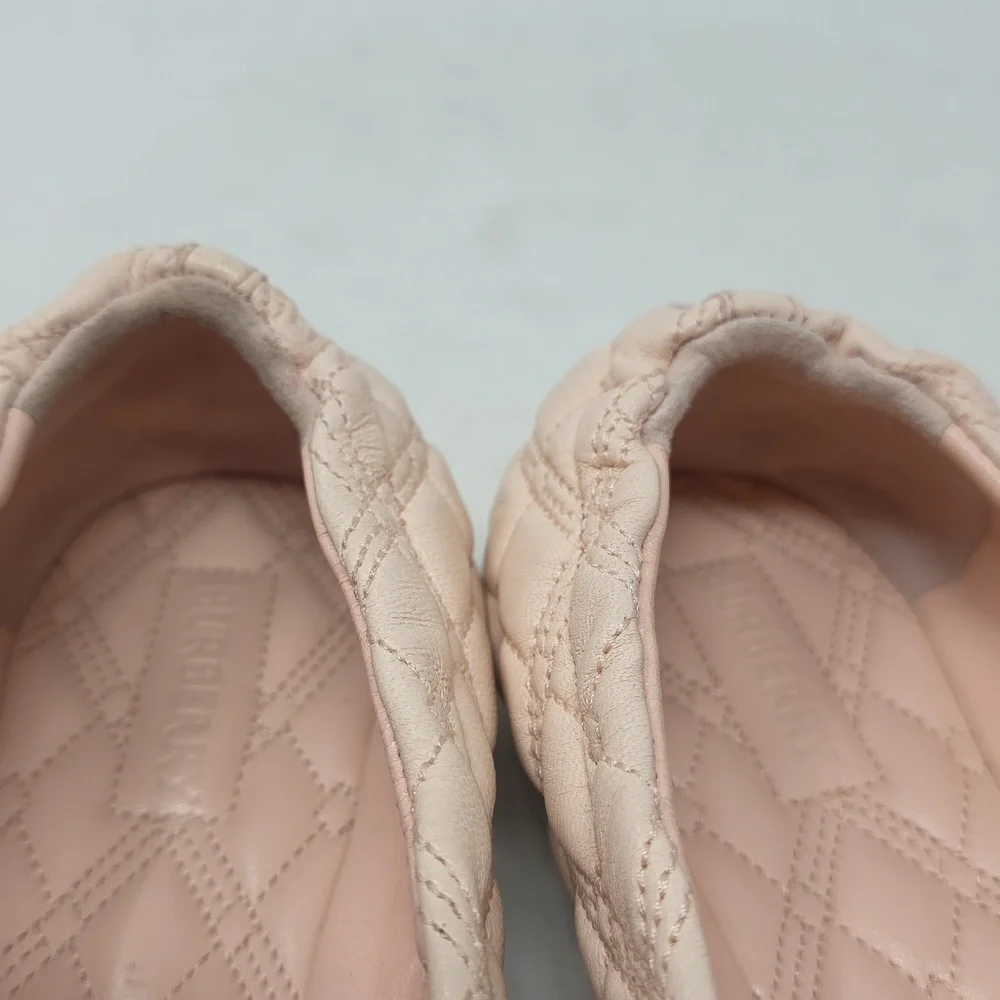 Burberry Sadler Quilted Cream Ballet Flats Sizr 39